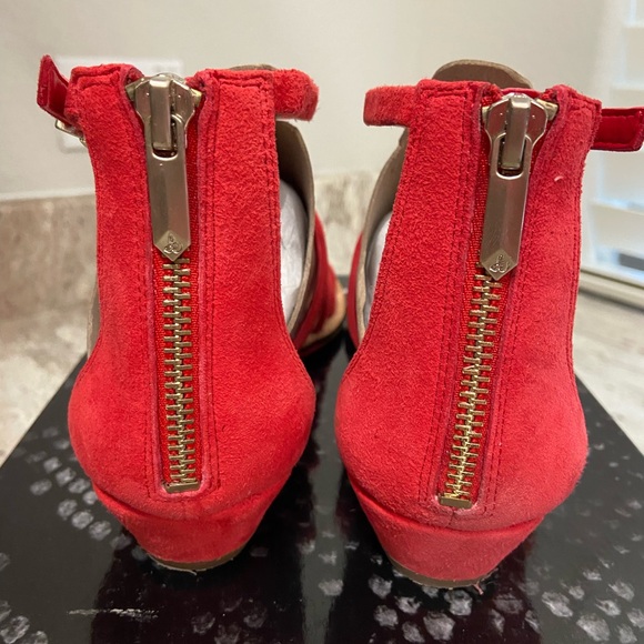 Sam Edelman Dakota, Rio Red Suede Sandals, size 9.5 - Picture 6 of 7